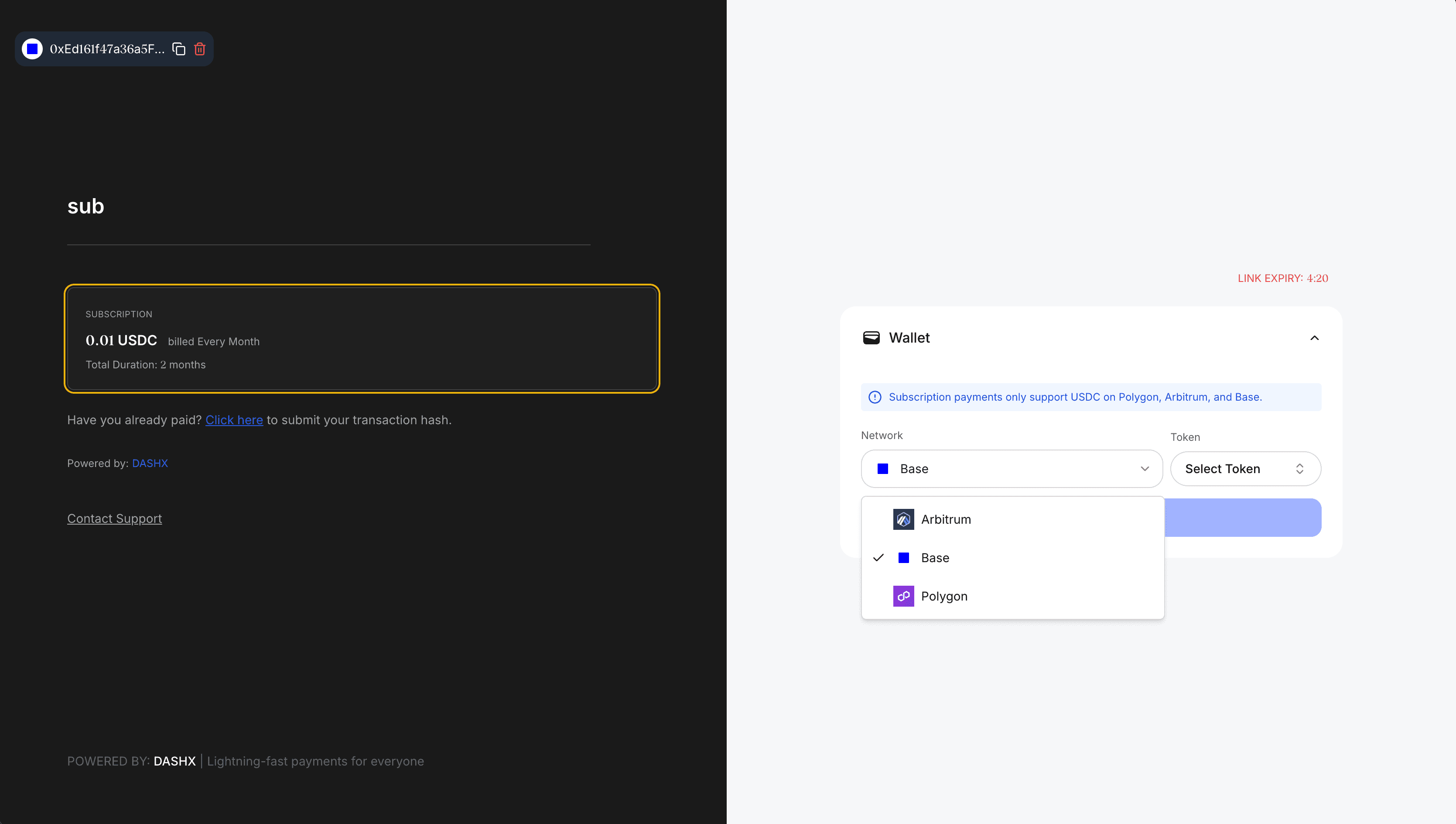 Subscription Interface
