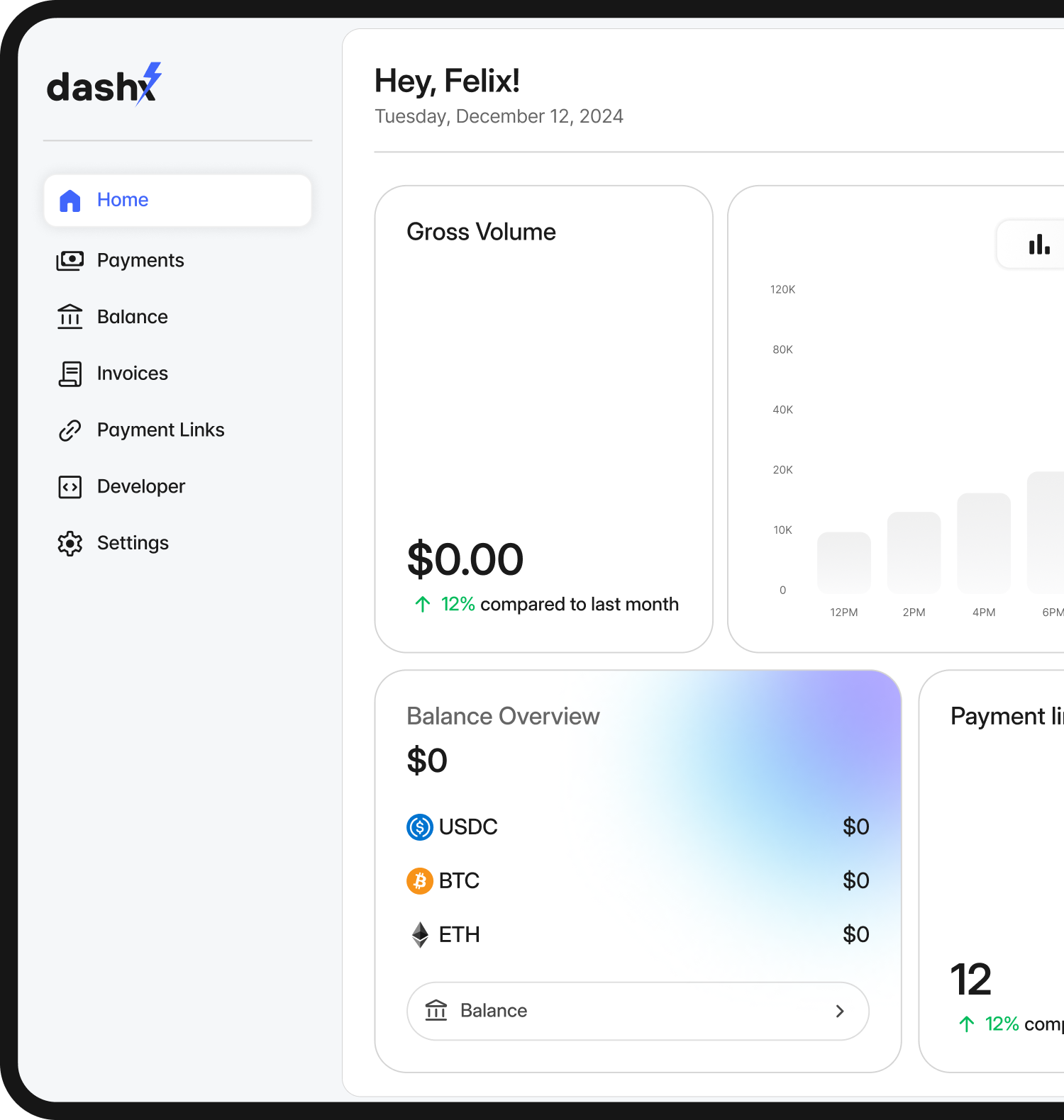 DashX product interface for business on mobile